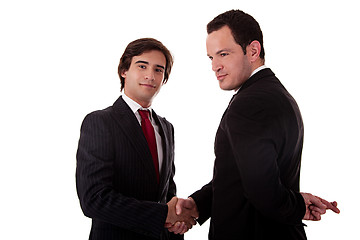 Image showing two businessmen shaking hands