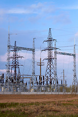 Image showing High-voltage substation