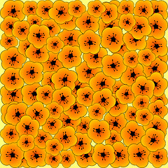 Image showing Semless background with flowers