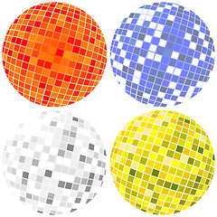 Image showing Disco globes set