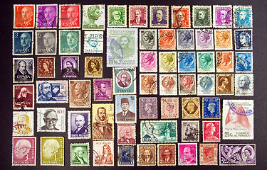 Image showing Faces on stamps