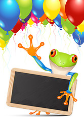 Image showing Little tree frog message