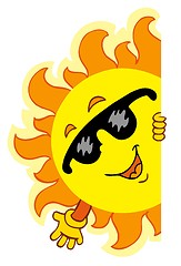 Image showing Waving cartoon Sun