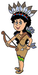 Image showing Cute Native American Indian girl