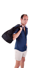 Image showing man with a sports bag
