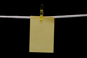 Image showing note hanging on a rope