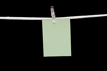 Image showing note hanging on a rope