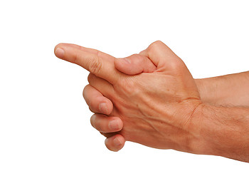 Image showing hands with index finger pointing