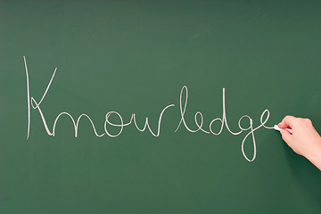 Image showing Knowledge written on a blackboard