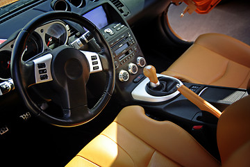 Image showing Modern sport car interior