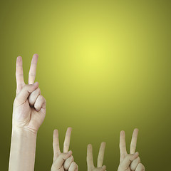 Image showing Hand sign.