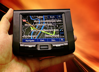 Image showing gps in a man hand