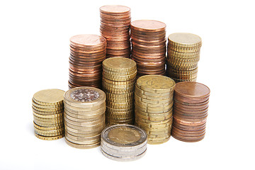 Image showing coins isolated on white background