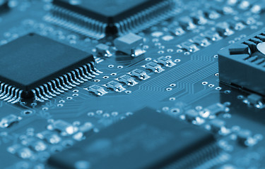 Image showing chips on circuit board