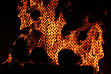 Image showing Fire Behind Screen