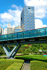 Image showing Overbridge in citypark