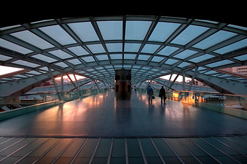 Image showing Architecture of modern train station