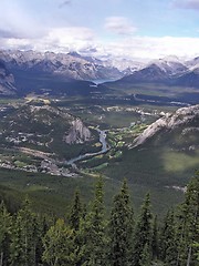 Image showing Banff Mountain Top View