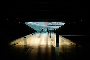 Image showing Architecture of modern train station