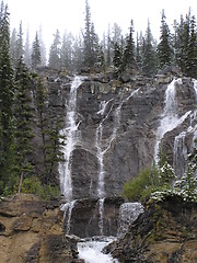 Image showing Snowy Waterfall