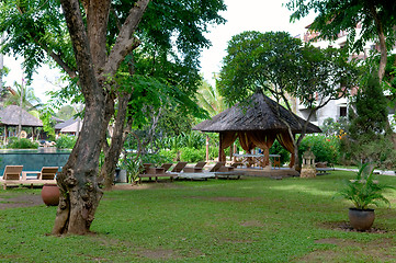 Image showing Hut at tropical resort