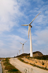 Image showing Wind turbines