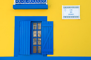 Image showing Colorful houses' wall