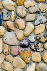 Image showing Pebble wall