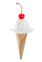 Image showing Vanilla Ice Cream Cone