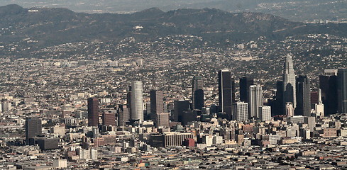 Image showing Downtown Los Angeles and holywood