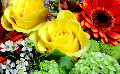 Image showing Fresh Flowers at a Market