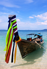 Image showing Long tail boat in Thailand