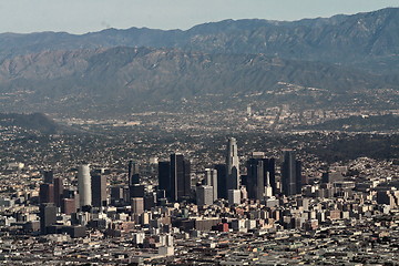 Image showing Aerial view of downtown Los Angeles