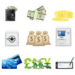 Image showing Banking and finance icons
