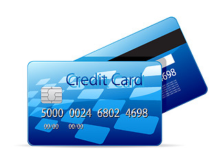 Image showing Blue credit card