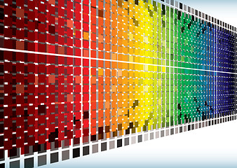 Image showing Rainbow burst angle background