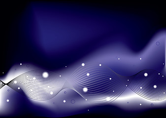 Image showing virtual wave glow blue