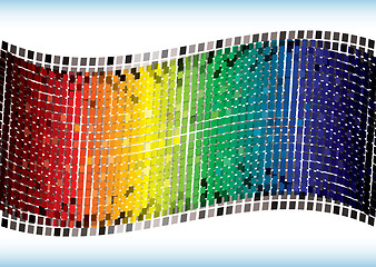Image showing Rainbow wave background