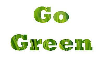 Image showing Go Green