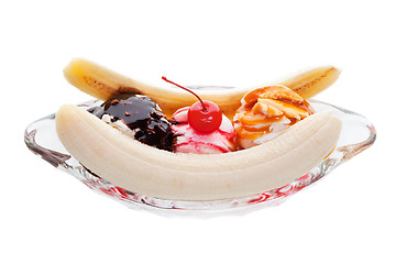 Image showing Banana split sundae 