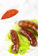 Image showing grilled venison sausage