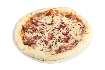 Image showing Salami pizza