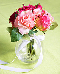 Image showing wedding bunch on table