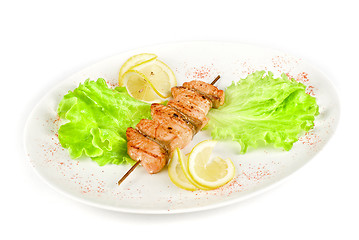 Image showing salmon kebab