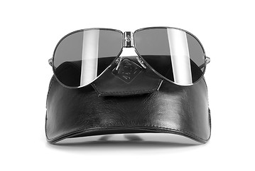 Image showing Modern black sunglasses