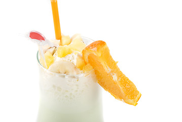 Image showing milk fruit cocktail