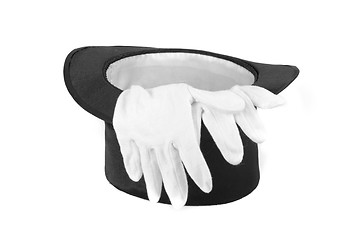 Image showing Black magic hat and gloves