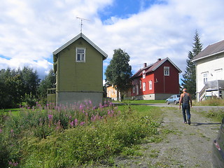 Image showing Neighbourhood with old houses