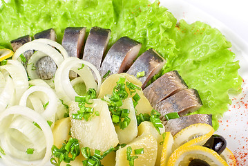 Image showing Herring with potato