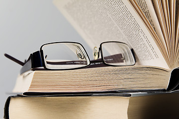 Image showing books and eyeglasses